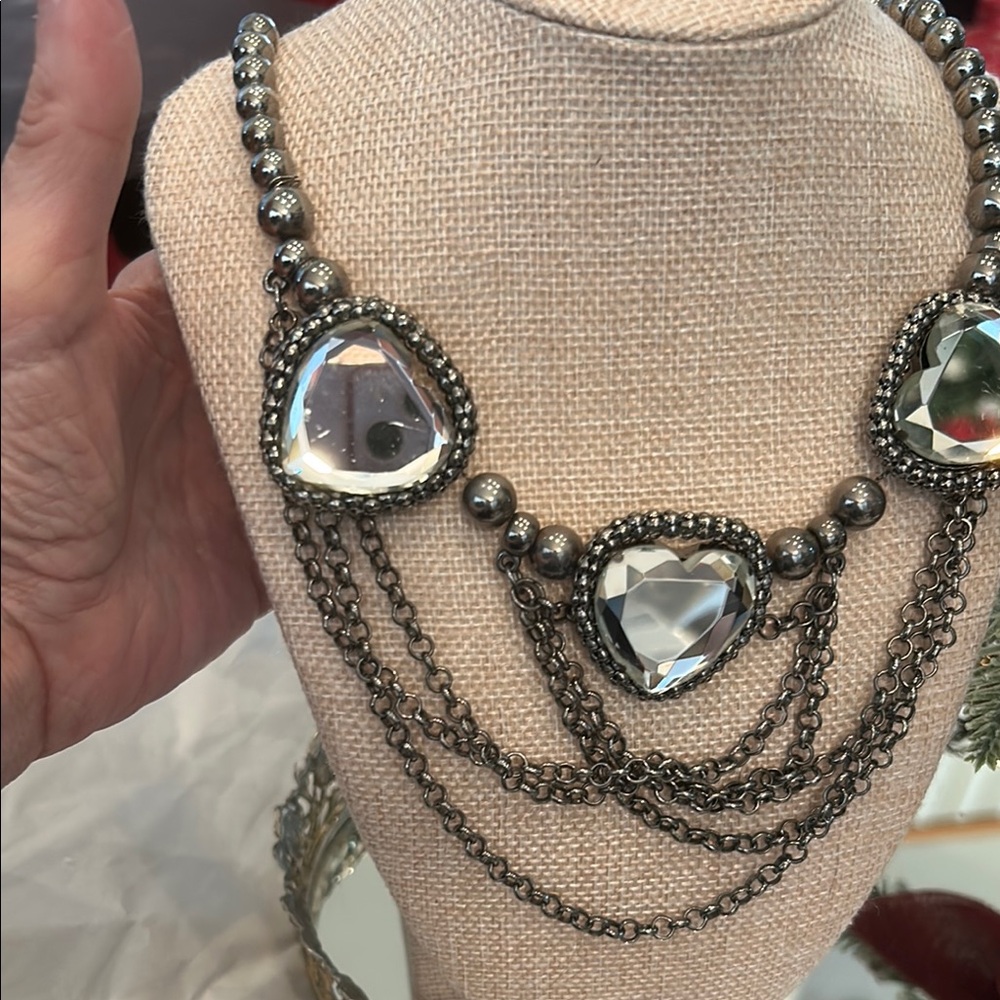 Elegant Silver Heart Necklace